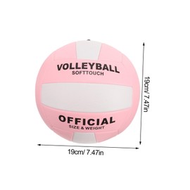Baluue Soft Indoor Volleyball Pu Practice Ball for Training and Competitions for Youth and Beginners for Indoor Sports Vibrant Design for Enhanced Visibility