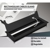 DOJA Barcelona 2 cable entry for desk, black, rectangular cable