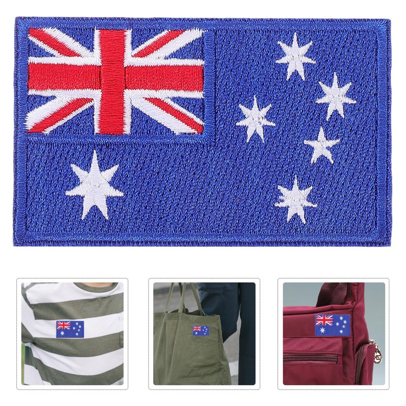 iplusmile 4pcs Australia Flag Iron Patches Embroidered Badge for Jackets