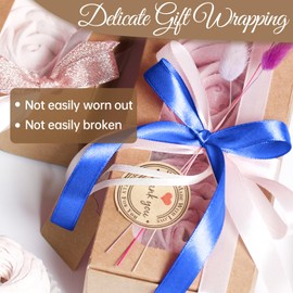 Luomorgo 3/8 Inch Satin Ribbon, 25 Yards Royal Blue Satin Ribbon, Fabric Ribbon for Gift Wrapping, Craft, Wedding, Birthday Party Decorations