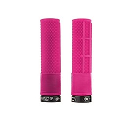 Dmr Deathgrip MTB Mountain Bike Cycle Handle Bar Grips Lock On - Pink Flangeless Thick Soft