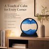 Flowing Sand Art Decor for Desks – Rotating Hourglass Landscape