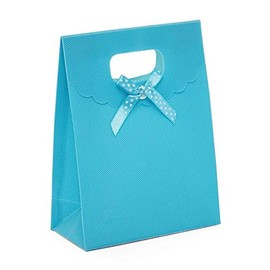 Sky Blue Tab Top Tent Box Bags | Quantity: 100 | Width: 4 3/4" Gusset - 2 3/8"