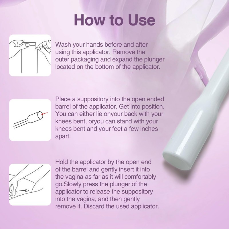 Dizzily 30 Pack Disposable Vaginal Suppository Applicators for Women, Individually