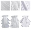hokojix Detachable Ruffled Jabot Collar Multilayered Lace Collar for Victorian