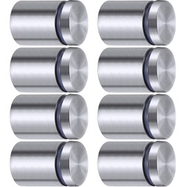 Pelopy 8 Pcs Sign Standoff Screws Advertising Screws Stainless Steel Wall Standoff Mounts Glass Acrylic Nail(1 x 1-3/16 Inch)