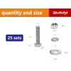 (25 Sets) 1/4-20 x 1-1/2" Hex Head Screw Bolt, Nuts,