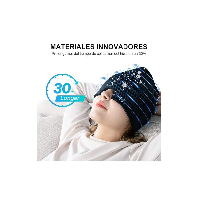 Gorro Migraña 180 Half Gel Relajación Negro