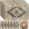 Bucherry 6 Sets Boho Cork Placemats 16 x 12 Inch