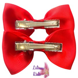 10pcs Hair Bows Clips Slides Grips 2.7" inch Solid Small Neutral Mauve Mint Blue Pink Pairs Girls Pretty Hairbows