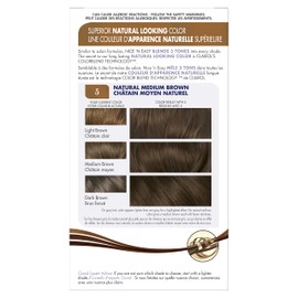 Clairol Nice'n Easy Liquid Permanent Hair Dye, 5/118 Natural Medium Brown Hair Color, 1 Count