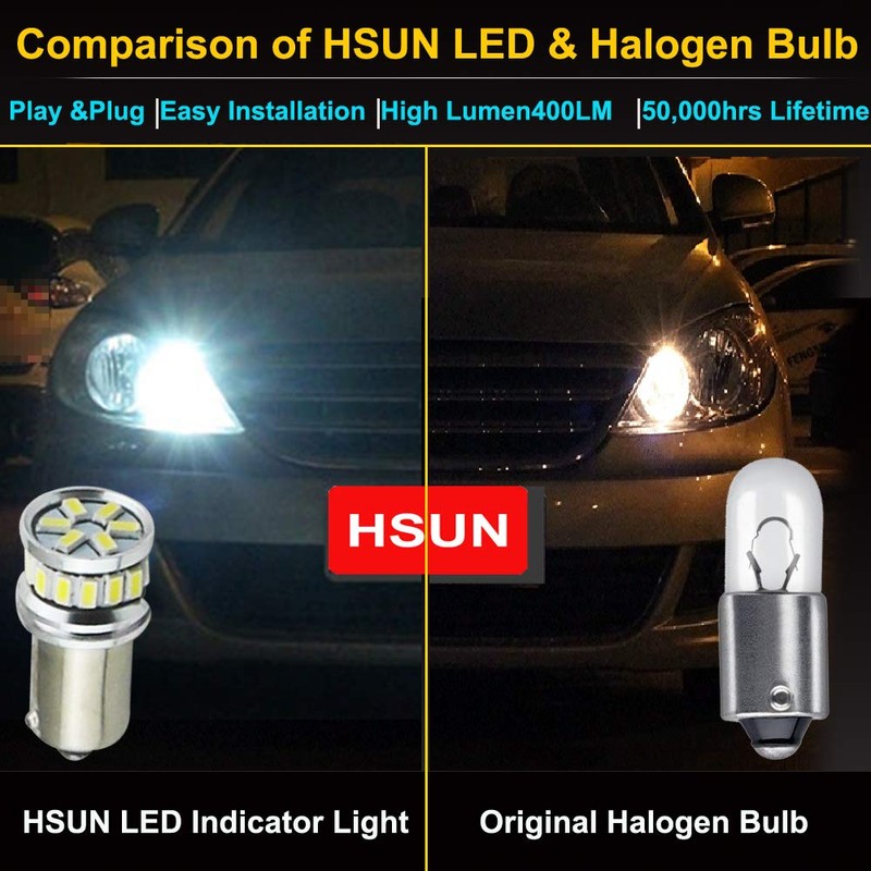 HSUN BAY9S H21W LED Bulbs,High Power 20LED SMD3014 Chip 880LM