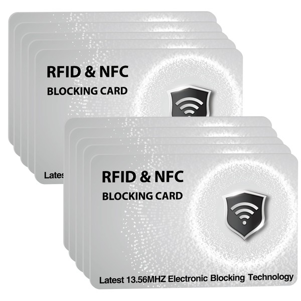 SaiTech IT 10 PK RFID Blocking Cards Protect Your Entire