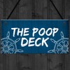 RED OCEAN Funny Nautical Theme Sign For Bathroom Toilet Loo