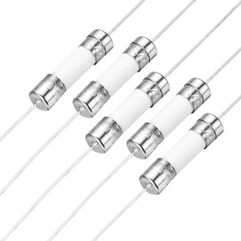 uxcell Slow Blow Fuse Time Delay Lead Wire Ceramic Fuses 5mm x 20mm 250V T1A 5Pcs