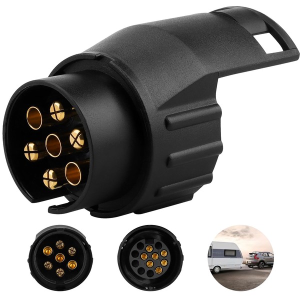 Adapter Anhänger 7 auf 13 Polig, Anhängerkupplung, 12 V Adapter