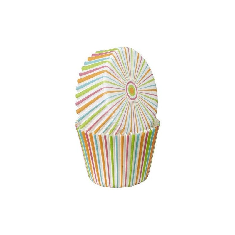 Wilton 415-2842 Decora 75 Pieces Pinstripe Citrus Standard Baking Cup,