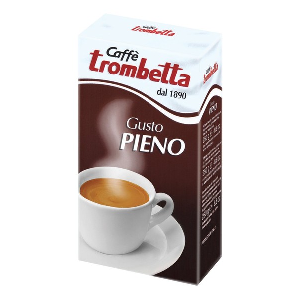 Trombetta Grinded Coffee Gusto Pieno, 8.5 Ounce (Pack of 20)