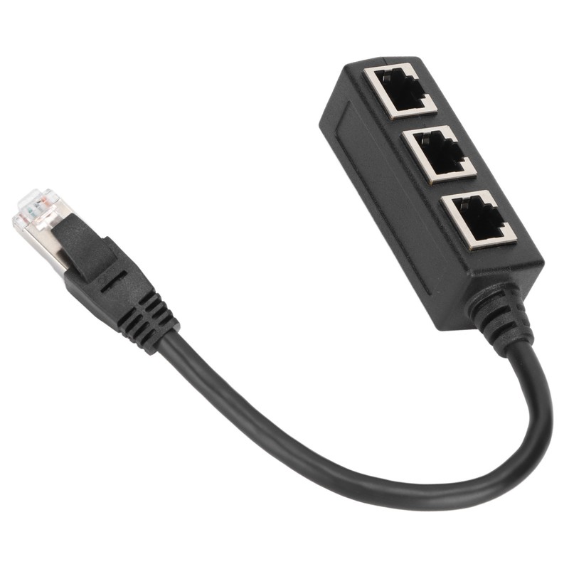 RJ45 Ethernet Adapter Cable Extension Function 1 to 3 Port