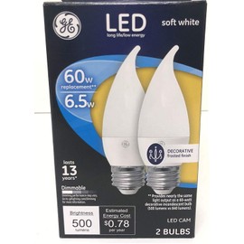 Ge 24353 Decorative Soft White 60w Dimmable Pack 2
