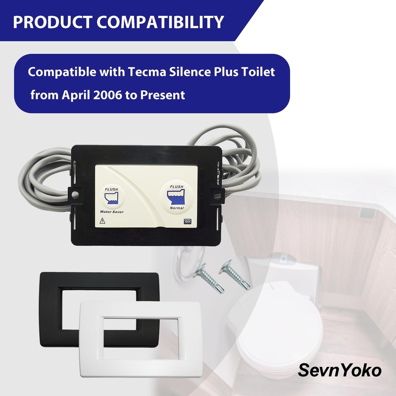 36387 Wall Switch Replacement for Tecma Silence Plus Toilet, Dual