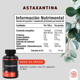 Astaxantina 10 mg 60 Cápsulas | Suplemento Natural Marino | Astaxanthin | Cápsulas Sin Sabor | Sin Aditivos | Apoyo Diario Antioxidante | Alta Potencia Vitaminas Mujer / Hombre Momosie