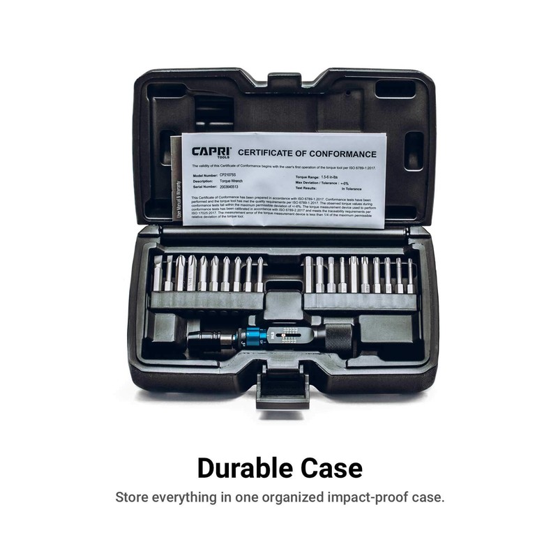 Capri Tools Ultra Precision Certified Torque Limiting Screwdriver Set, 1.5
