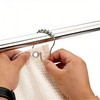 Shower Curtain Hooks Rings, Rustproof Stainless Steel Double Sliding Shower