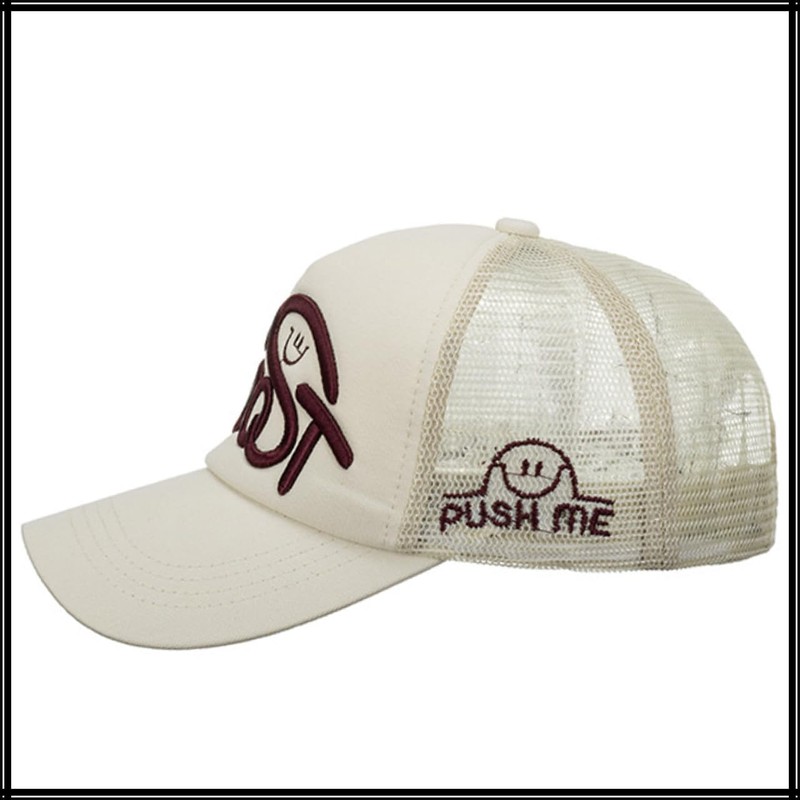 White Fang CZ995 Cap, Embroidered Design, Mesh, Casual Style, Stylish,
