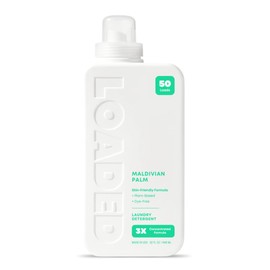 Loaded Laundry Detergent, Luxury Cologne & Perfume Scented | 50 Loads | Coconut & Palm | Skin-Friendly & Plant-Based | Made in USA | 32 oz
