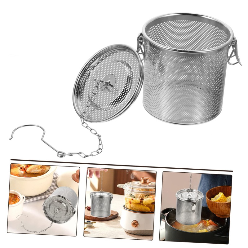 OHPHCALL Household Seasoning Infuser Pot Stewed Strainer for Soup and