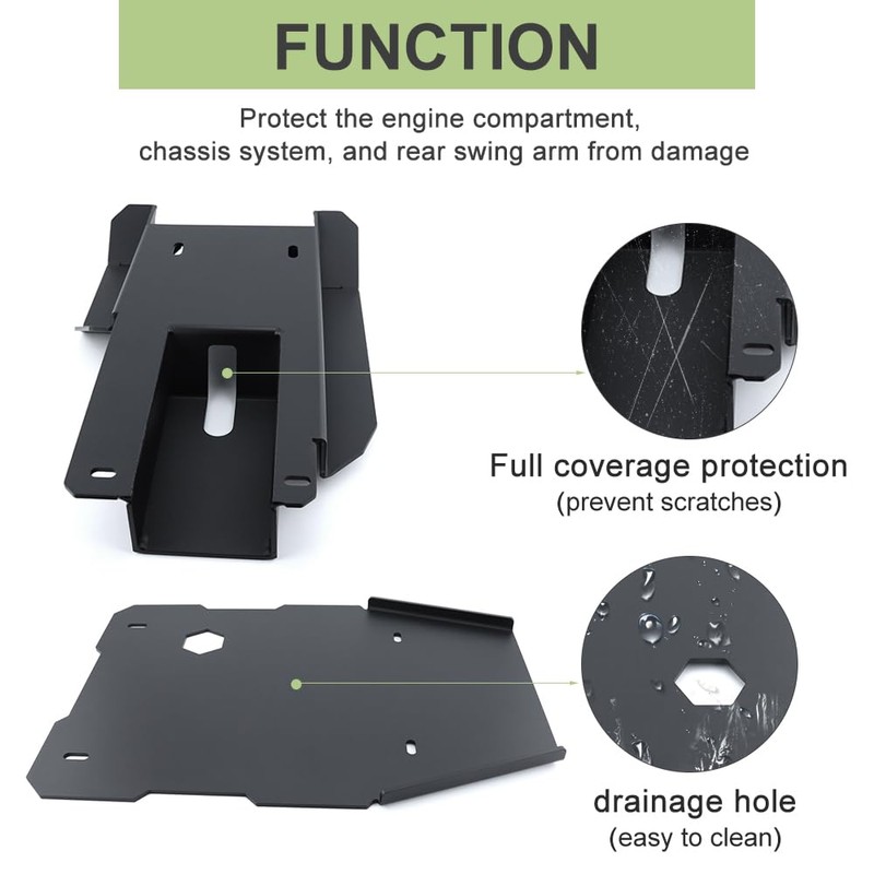 REARACE Chassis Swingarm Skid Plate Fit for Raptor 660R YFM660R