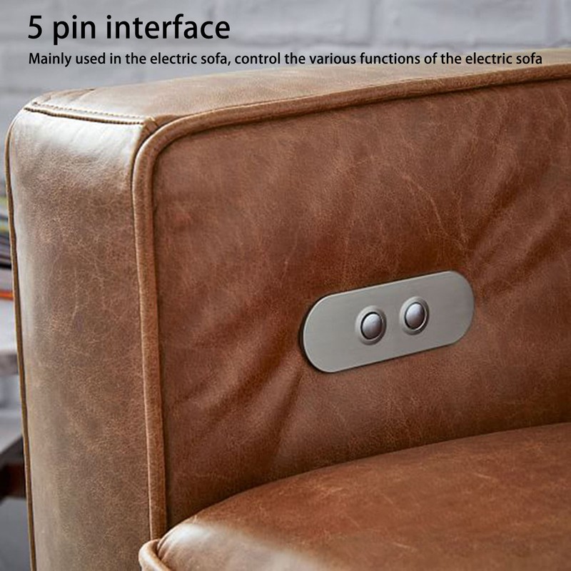 Electric Recliner Controller Zinc Alloy 2 Button 5 Pin Electric