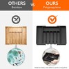TSONDEKU Expandable Silverware Drawer Organizer - BPA Free Flatware and