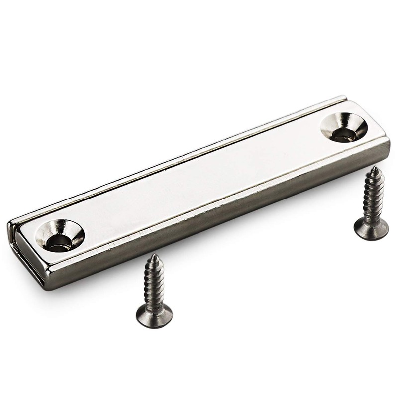 LOVIMAG Neodymium Rectangular Pot Magnets-66 lbs Pulling Force-60x13.5x5mm 10 Packs