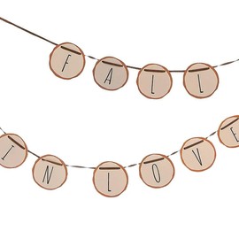 FALL BANNER W/WOOD DISCS - Party Decor - 1 Piece