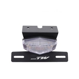 Tail Tidy Kit for TW200 TW 200 1989-2026 Fender Eliminator Kit equipped License Plate Holder Integrated LED Tail Light, Brake & Turn Signal Blinker (Clear)