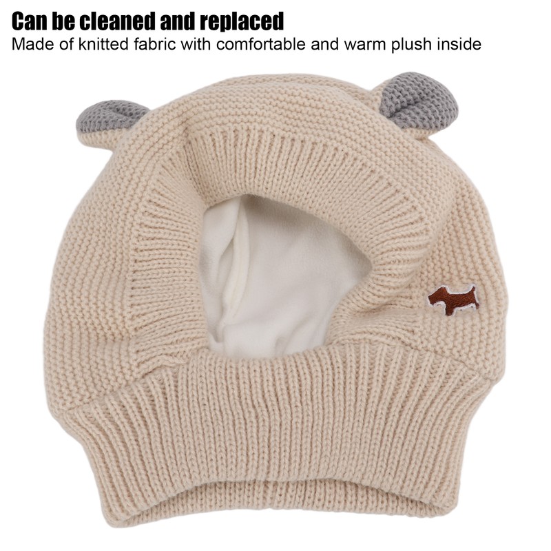 Knitted Rabbits Ear Pet Hat Noise Protection Warm Dog Grooming