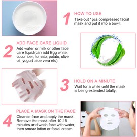 Pack of 100 Non-Woven Fibre Skin Care Compressed Face Mask DIY Facial Mask