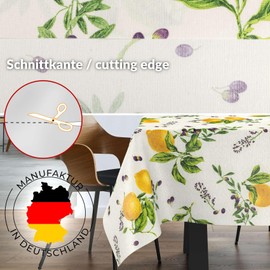 Fabric Tablecloth Washable Table Linen Tablecloth Cotton Polyester Lemon 180 x 140 cm Indoor / Outdoor Tablecloth