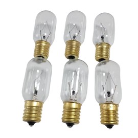 8206232A Microwave Light Bulb Replacement for Whirlpool Maytag GE 130V 40W E17 Screw Socket 6PCS