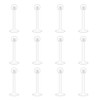 Briana Williams Clear Cartilage Earring-12pcs 16G Clear Acrylic Bioflex Tragus