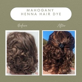 2 paquetes de tinte para el cabello y la barba de henna de caoba, 100% natural y libre de químicos, The Henna Guys