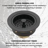 Westbrass R214-12 3-1/2-Inch Large Post Style Kitchen Sink Basket Strainer,