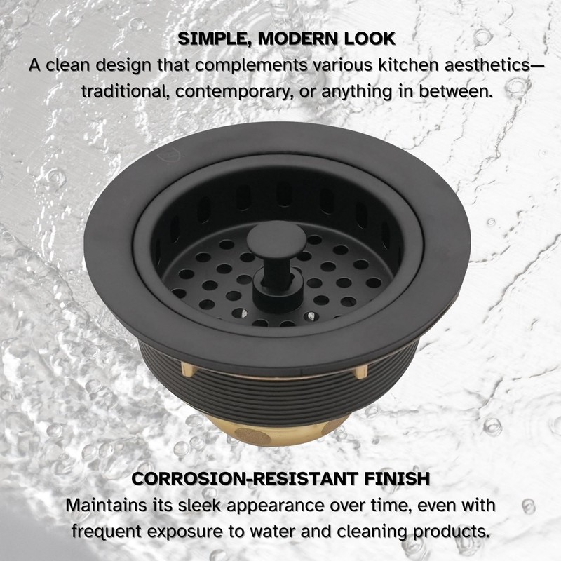 Westbrass R214-12 3-1/2-Inch Large Post Style Kitchen Sink Basket Strainer,