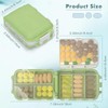 1Pc Green Travel Pill Case Pill Container, Three-Layer 8 Compartments