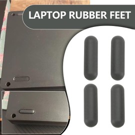 ECSiNG 4Pcs Laptop Rubber Foot Pad Computer Anti-Slip Mat Compatible with HP840G5 G6 745 G5 G6 830 735 850 G5 G6 17x5mm Grey(2X Front Foot Pads, 2X Rear Foot Pads)
