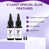 V Light Hair Extensions Black Glue with Remover Solution