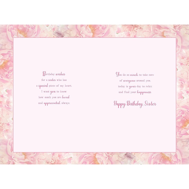 for A Wonderful Sister Birthday Card - 6" X 9"