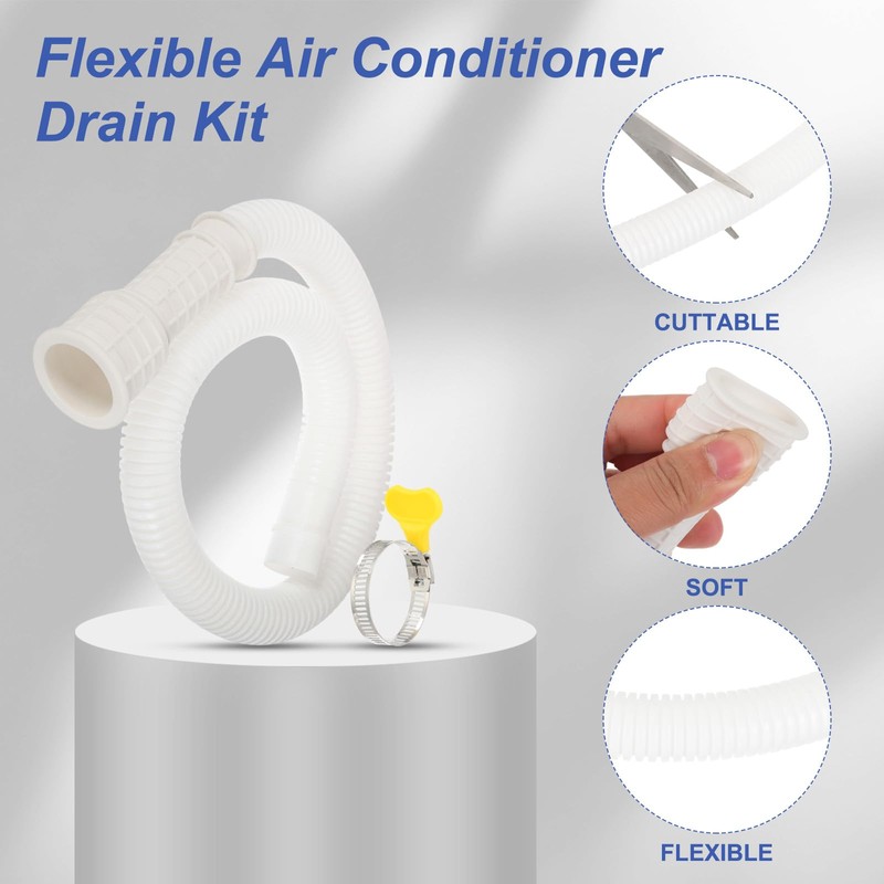 PATIKIL 1.64ft Air Conditioner Drain Kit, 2 Set Universal AC
